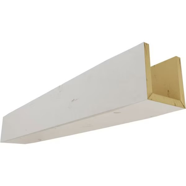 3-Sided (U-beam) Knotty Pine Endurathane Faux Wood Ceiling Beam, Factory Prepped, 12